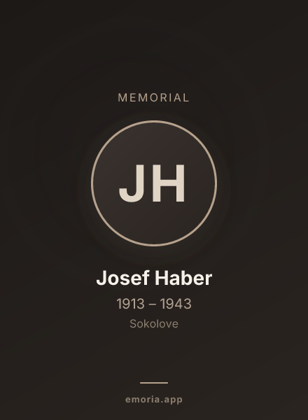Memorial portrait of Josef Haber