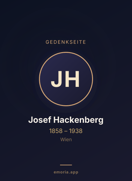 Gedenkportrait von Josef Hackenberg