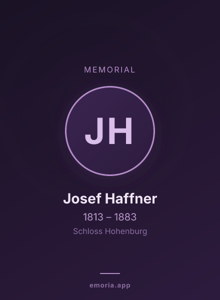 Memorial portrait of Josef Haffner
