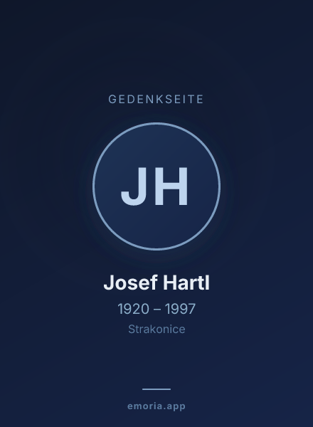 Gedenkportrait von Josef Hartl