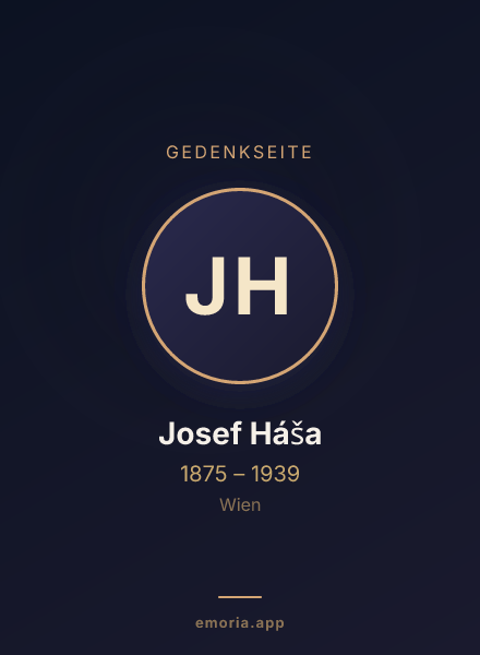 Gedenkportrait von Josef Háša