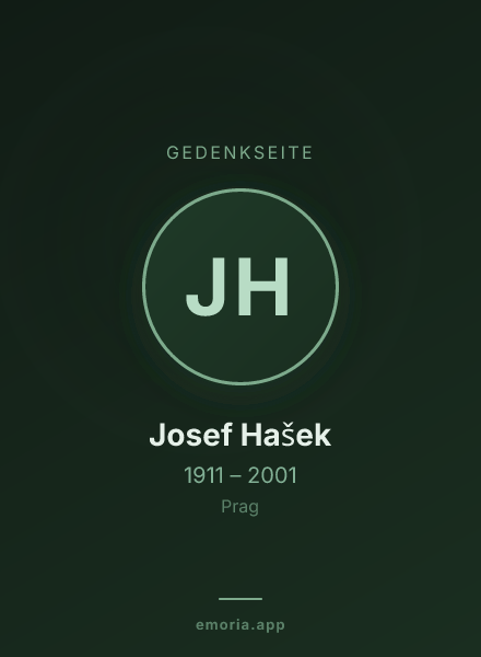 Gedenkportrait von Josef Hašek