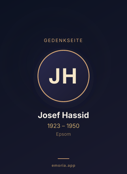 Gedenkportrait von Josef Hassid