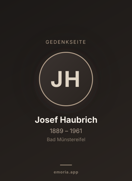 Gedenkportrait von Josef Haubrich