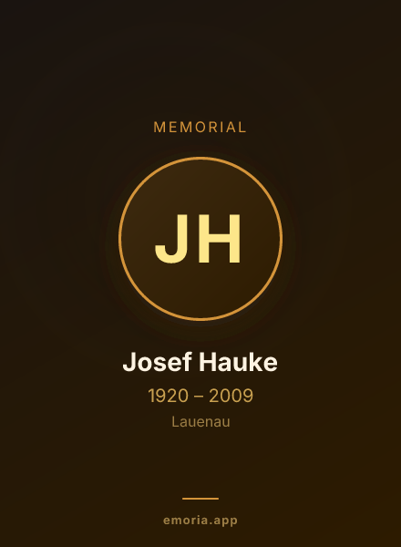 Memorial portrait of Josef Hauke