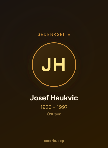 Gedenkportrait von Josef Haukvic