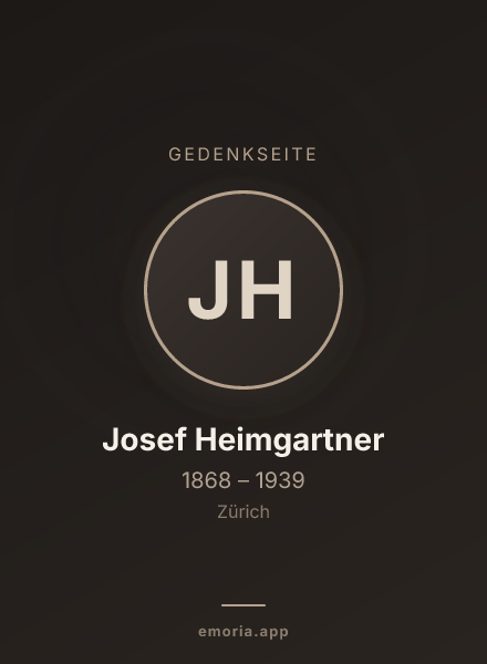 Gedenkportrait von Josef Heimgartner