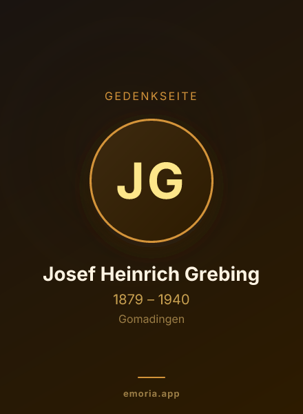 Gedenkportrait von Josef Heinrich Grebing