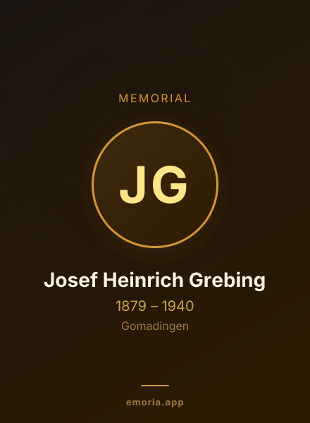 Memorial portrait of Josef Heinrich Grebing