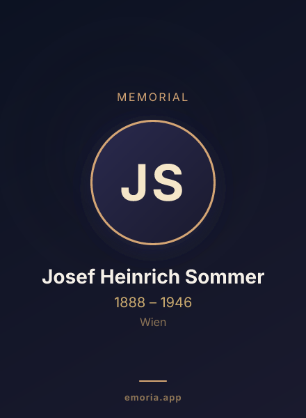 Memorial portrait of Josef Heinrich Sommer