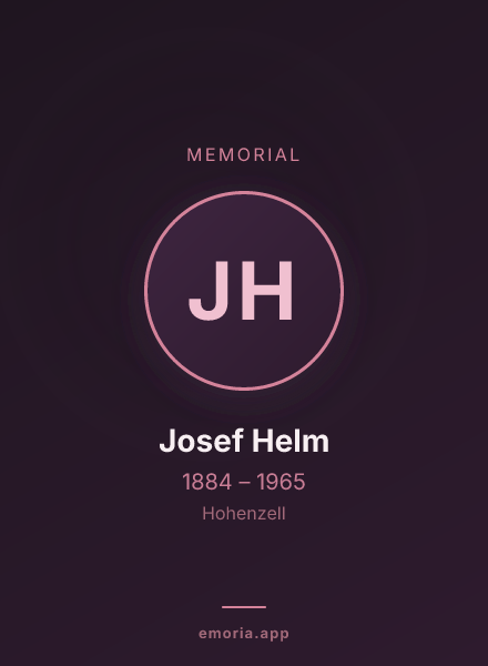 Memorial portrait of Josef Helm