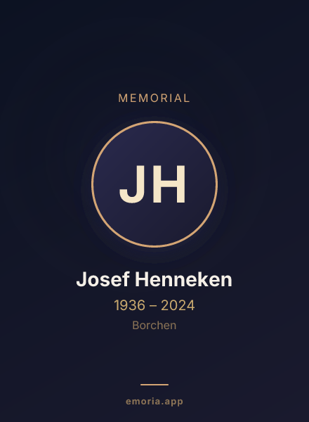 Memorial portrait of Josef Henneken