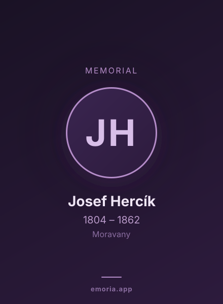 Memorial portrait of Josef Hercík