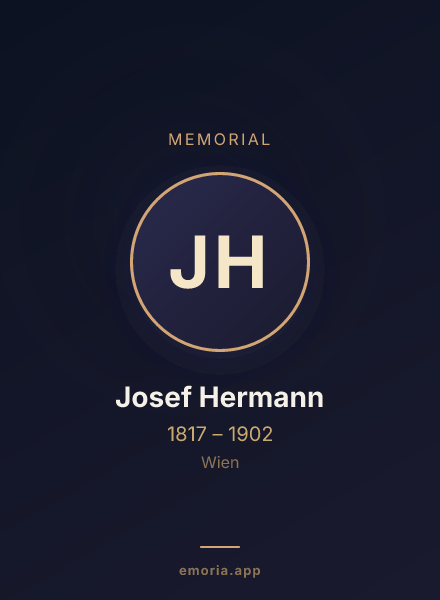 Memorial portrait of Josef Hermann