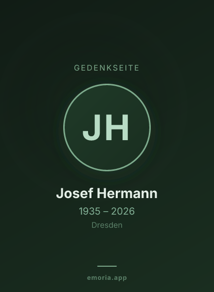 Gedenkportrait von Josef Hermann