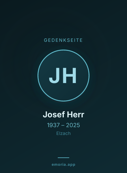 Gedenkportrait von Josef Herr