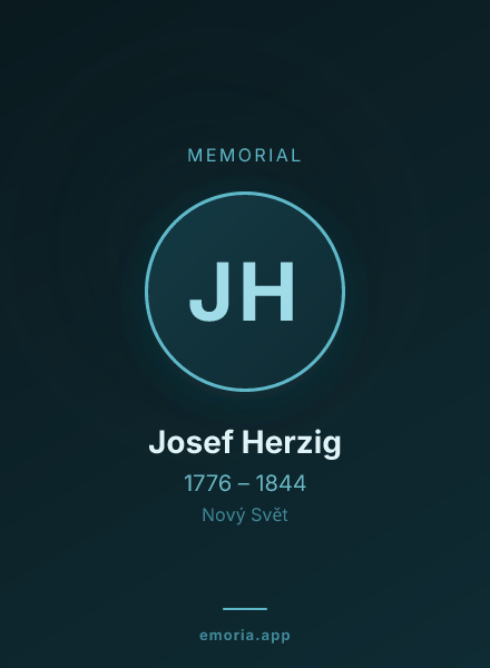 Memorial portrait of Josef Herzig