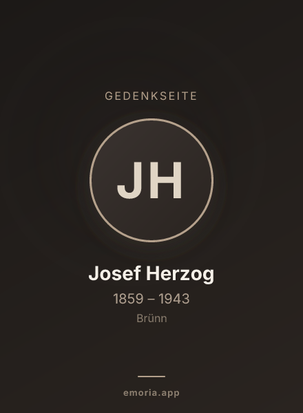 Gedenkportrait von Josef Herzog