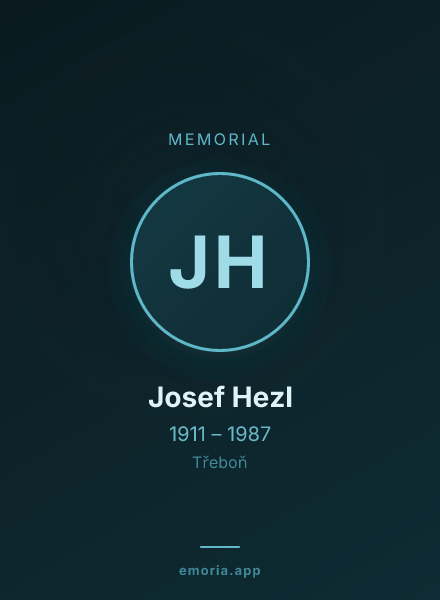 Memorial portrait of Josef Hezl