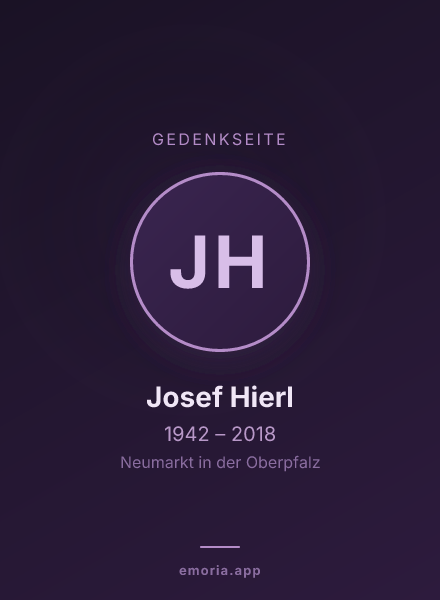 Gedenkportrait von Josef Hierl