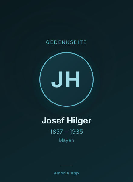 Gedenkportrait von Josef Hilger