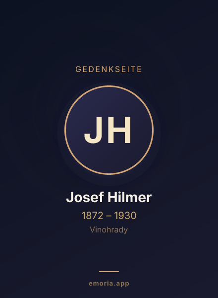 Gedenkportrait von Josef Hilmer