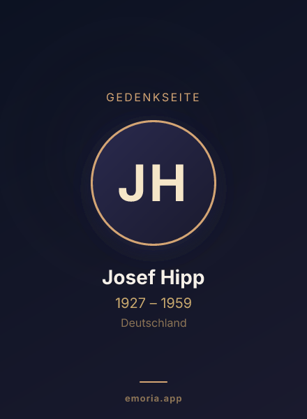 Gedenkportrait von Josef Hipp