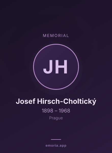 Memorial portrait of Josef Hirsch-Choltický
