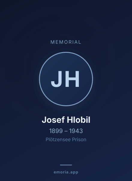 Memorial portrait of Josef Hlobil