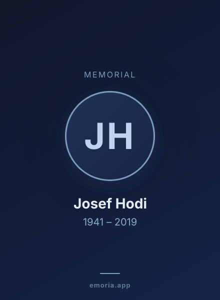 Memorial portrait of Josef Hodi