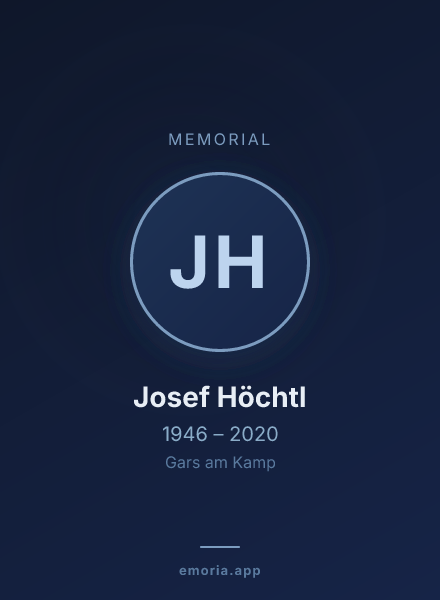 Memorial portrait of Josef Höchtl