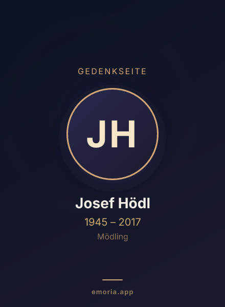 Gedenkportrait von Josef Hödl
