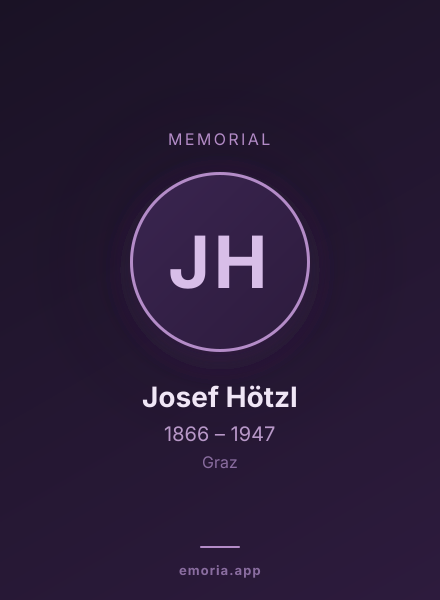 Memorial portrait of Josef Hötzl