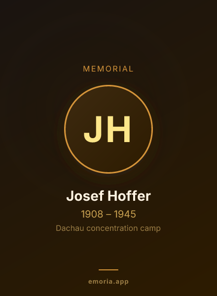 Memorial portrait of Josef Hoffer