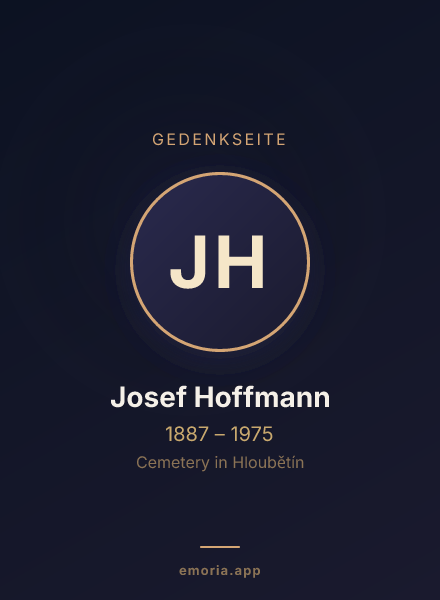 Gedenkportrait von Josef Hoffmann
