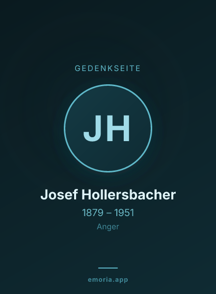 Gedenkportrait von Josef Hollersbacher