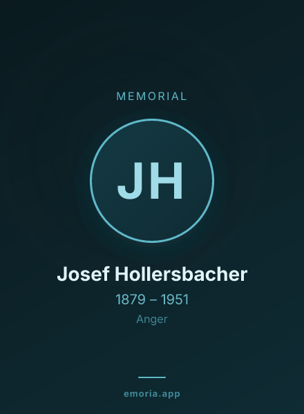Memorial portrait of Josef Hollersbacher