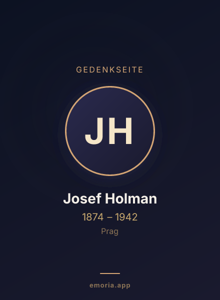 Gedenkportrait von Josef Holman