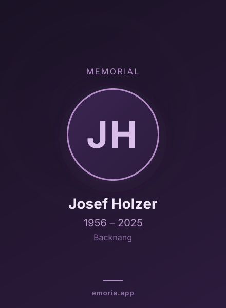 Memorial portrait of Josef Holzer