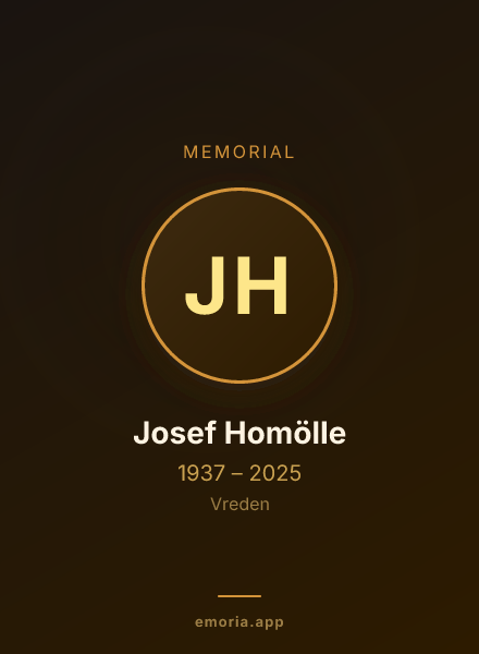 Memorial portrait of Josef Homölle