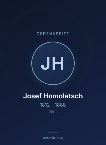 Gedenkportrait von Josef Homolatsch