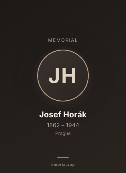 Memorial portrait of Josef Horák