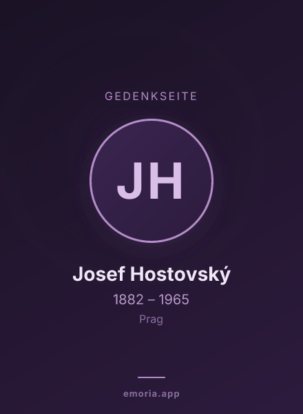 Gedenkportrait von Josef Hostovský