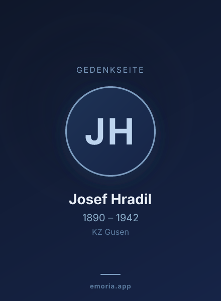 Gedenkportrait von Josef Hradil