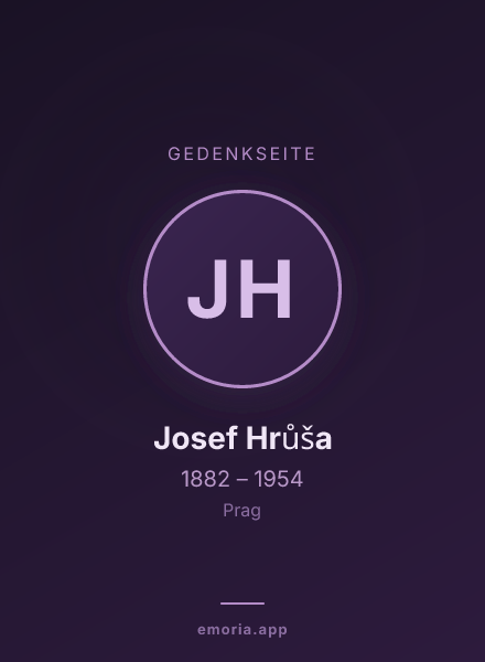 Gedenkportrait von Josef Hrůša