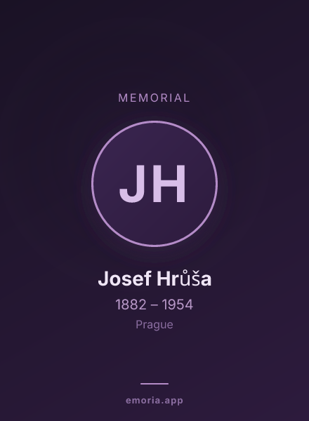 Memorial portrait of Josef Hrůša