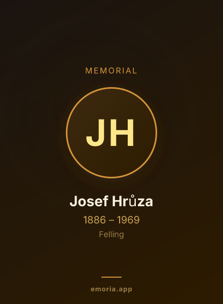 Memorial portrait of Josef Hrůza