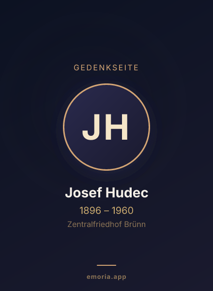Gedenkportrait von Josef Hudec