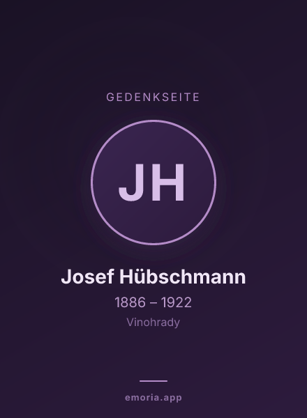 Gedenkportrait von Josef Hübschmann