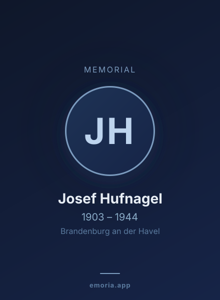 Memorial portrait of Josef Hufnagel